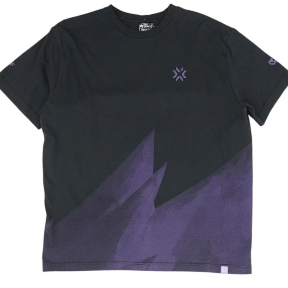 Riot Games Gamma esports Men's Black & Purple Graphic Crewneck Staff T-Shirt